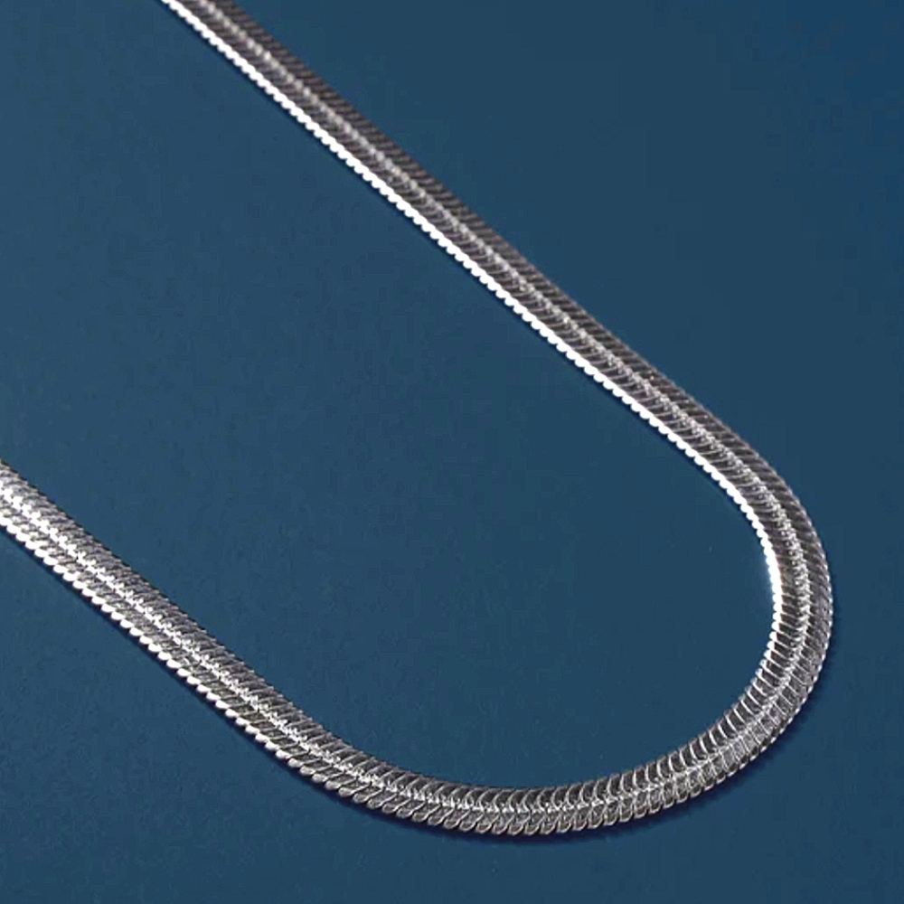 5MM Herringbone 316L Stainless Steel Chain Necklace - 20 Inches